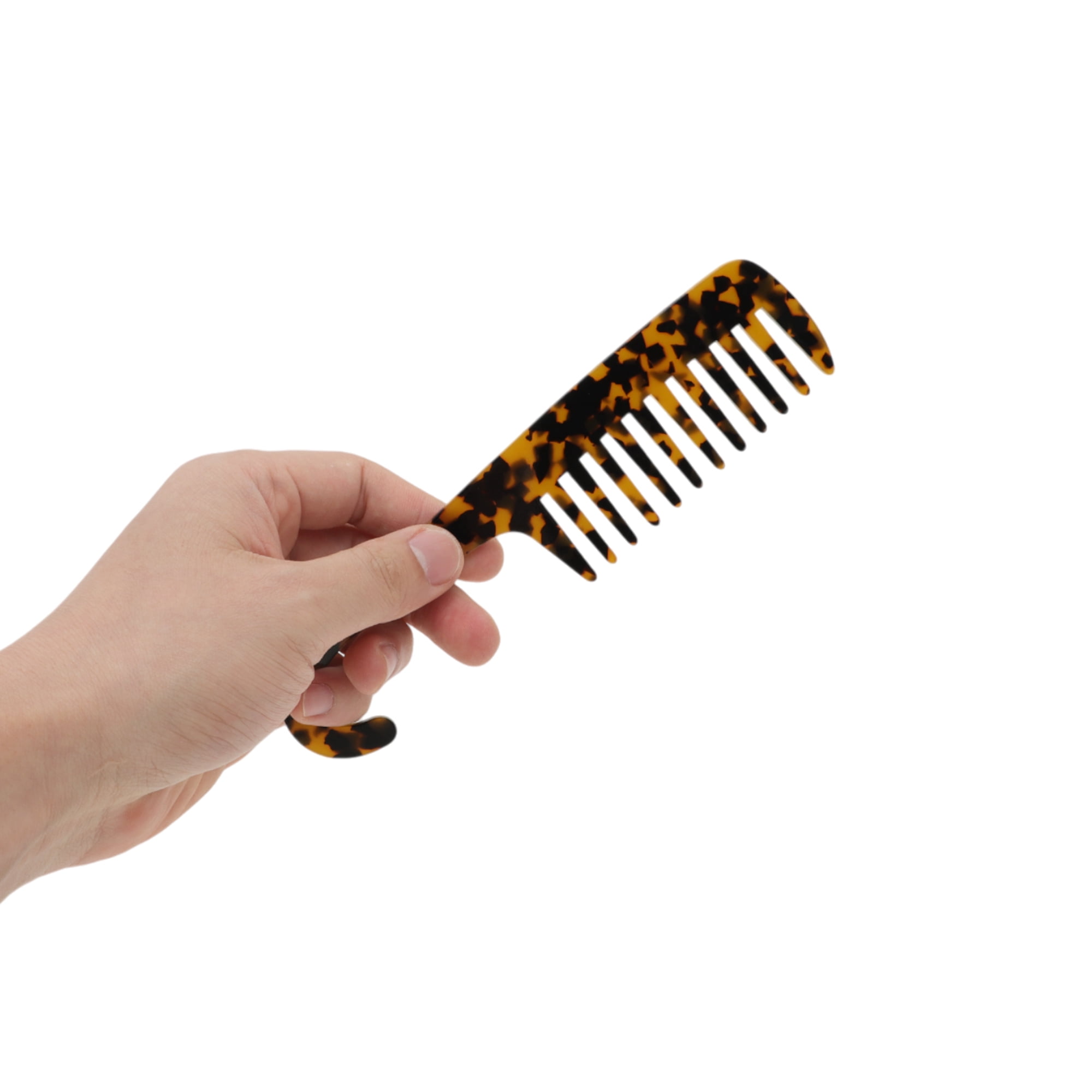 Unique Bargains 1 Pc Wide Tooth Comb for Effortless Hair Care Detangling Brown Medium