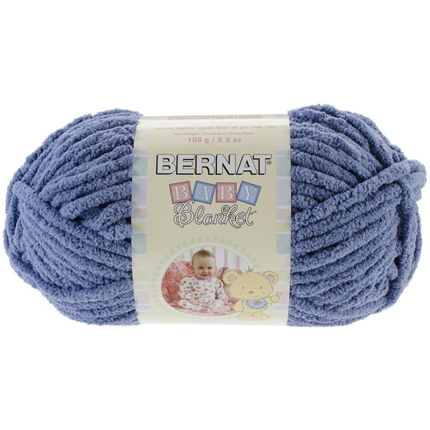 Bernat Baby Blanket Yarn, 3.5 oz, Gauge 6 Super Bulky, Baby Denim