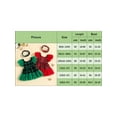 thumbnail image 4 of CIYCuIT Kids Baby Girl Christmas 2Pcs Outfits Short Sleeve Mesh Patchwork Plaid Print A-line Dress + Headband 6M 12M 18M 24M 3T 4T 5T Toddler Casual Princess Dress, 4 of 8