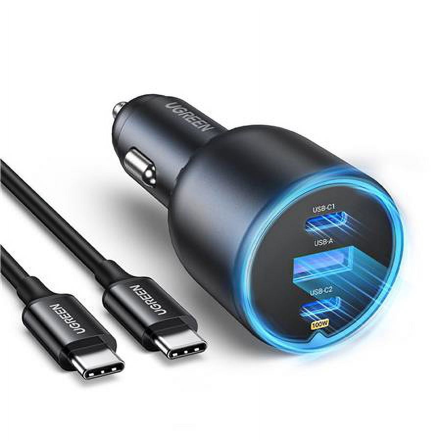 130W 3-Ports Fast USB Car Charger