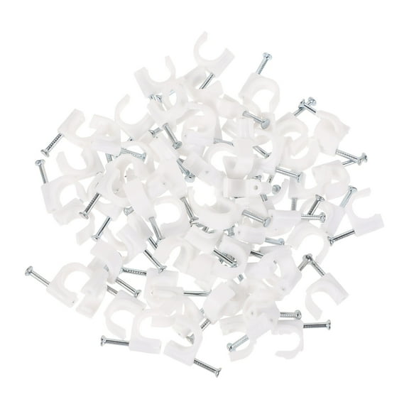 MLINS  500 Pcs Phone Line Wire Fixed Buckle Cable Management Clips Home Office Tacks for Cables White