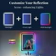 thumbnail image 6 of Luxfurni 20" x 27.5" Wall Mounted Lighted Vanity Mirror LED Bathroom Mirror RGB LED Mirror for Bathroom, 6 of 11