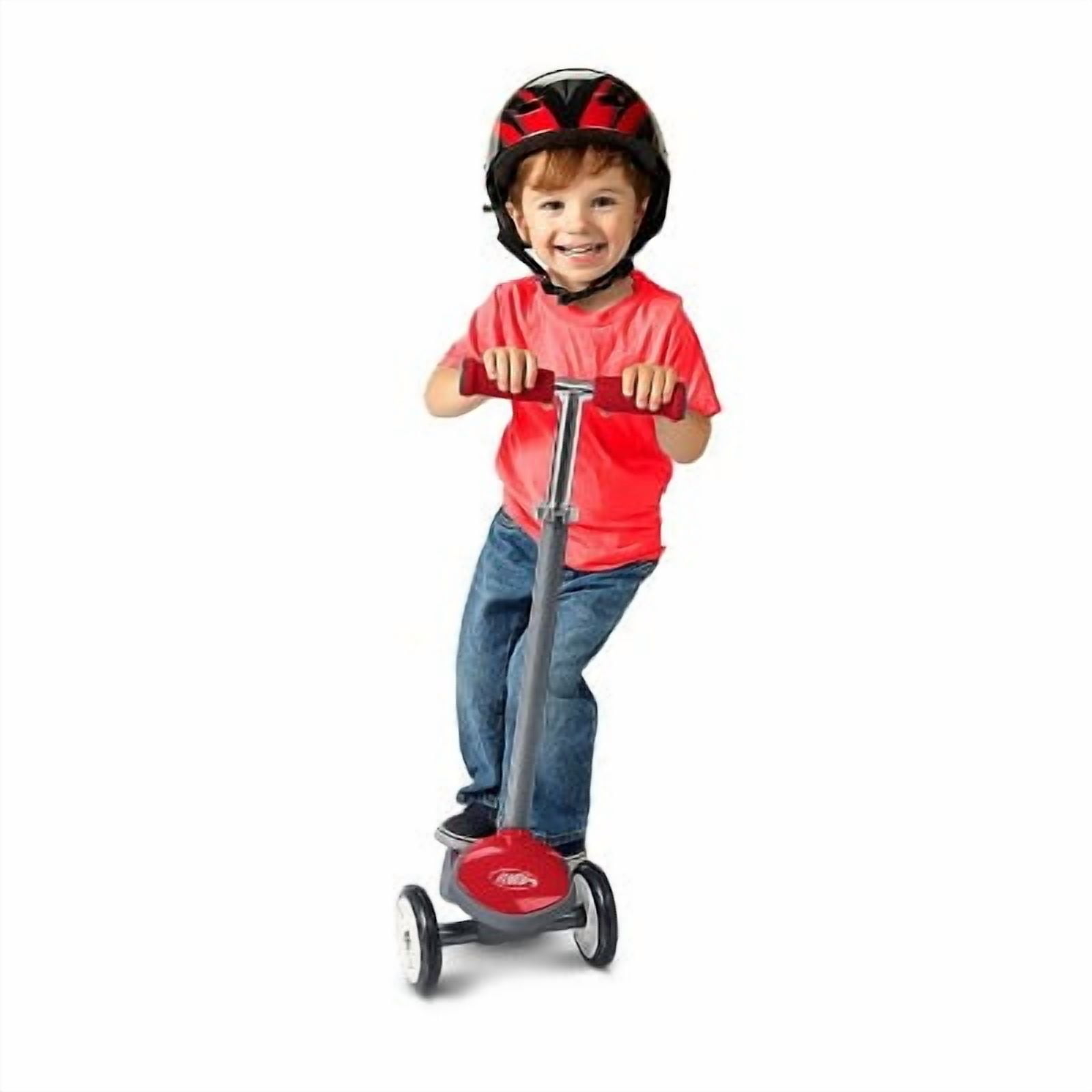 Radio Flyer EZ Glider Scooter, 3-Wheel Design, Red, Adjustable
