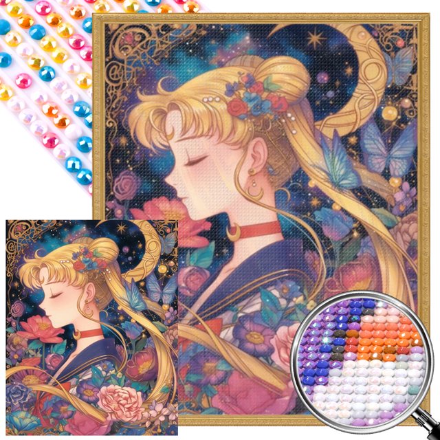 AB Parcial 5D DIY Arte Tsukino Usagi Taladro 45x55cm