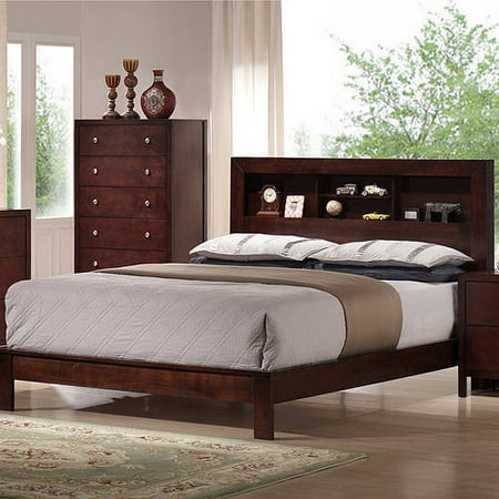 Montana Wood Modern Queen Bed Mahogany Walmart Com Walmart Com