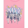 thumbnail image 2 of Wonder Nation Girls KISS Graphic Short Sleeve T-Shirt, Sizes 4-18, 2 of 3