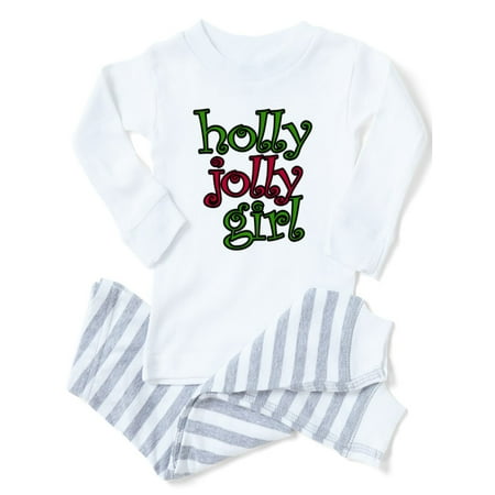 

CafePress - Holly Jolly Girl - Toddler Long Sleeve Pajama set