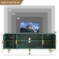thumbnail image 2 of Modern TV Stand Media Console with Glass Doors  for Living Room, Bedroom, Green, 2 of 6