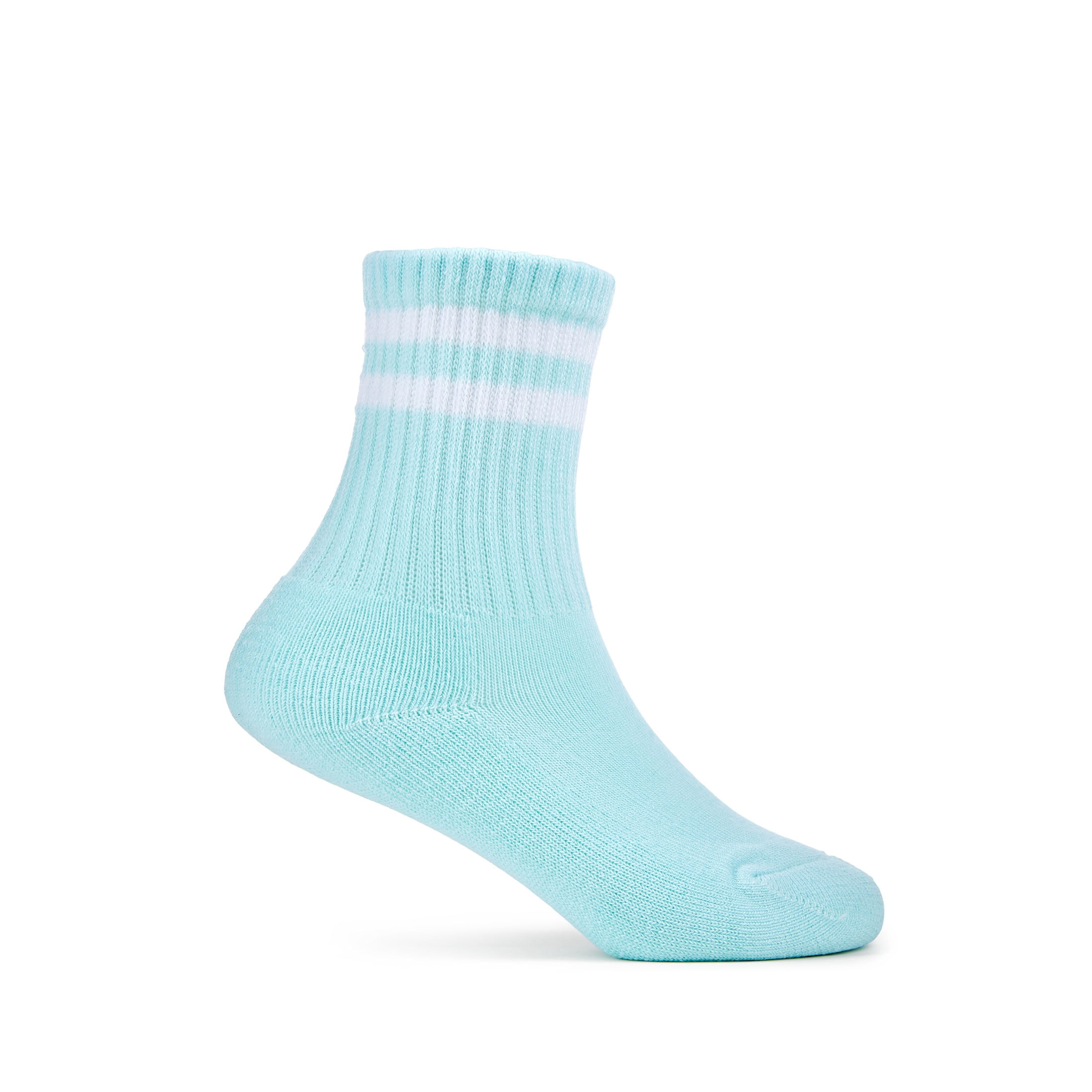 Fruit of the Loom All Day Comfort Girls Crew Socks, Sizes 6-10, 10-Pack