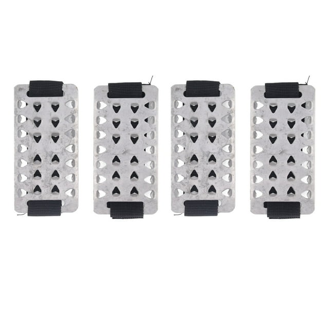 Pinza Para Hielo, Grapa De Tracción De Crampón De Acero Inoxidable, Gancho Y Bucle Antideslizantes, 4 Piezas, 26 Puntos Para Subir Escaleras