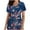 Navy, variant on Fesfesfes Shirt Women's Fashion Casual Solid Round Neck Short Sleeve Pockets Loose T-Shirt Pullover Tops Women Gym Clothes 3XL(US:14)