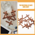 thumbnail image 5 of PBPBOX 50pcs Crosses Pendants Handheld Pendant Brown Wood Decoration for Crafts, 5 of 6