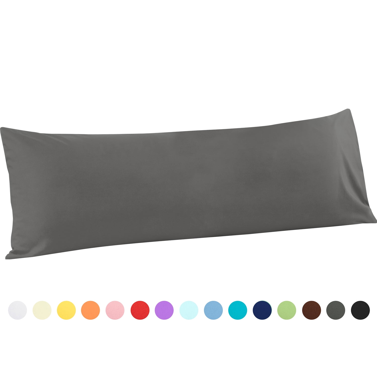FLXXIE 100 Brushed Microfiber Body Pillow Cover, Ultra Soft and Cozy Full Body Pillowcase for