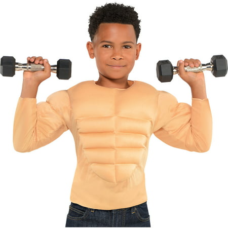 Suit Yourself Muscle Shirt for Children, One Size up to Children's Size 10, Features a Muscular Upper Body and Biceps