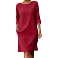 thumbnail image 2 of Antinious Ladies Summer Solid Lightweight Breathable Daily Versatile Dress, 2 of 5