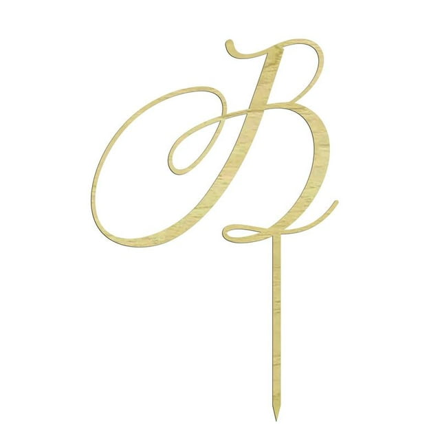 Personalized Rustic Wedding Cake Topper Custom Initial Cake Topper Cake Decoration 5-6 Inches Wide