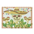 thumbnail image 1 of Cinco de Mayo Cutting Board, Holiday Graphic with Cactus Maracas and Skull in Sombrero Hat, Decorative Tempered Glass Cutting and Serving Board, in 3 Sizes, by Ambesonne, 1 of 2