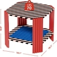 thumbnail image 2 of Flycity Memphis Modern Style End Table, Striped Design Wood Side Table with Solid Wood Legs for Living Room Bedroom Furniture, 2 of 7