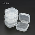 thumbnail image 3 of Unique Bargains 38x18mm Plastic Square Clear Storage Container Box with Lid, 12 Pack, 3 of 5