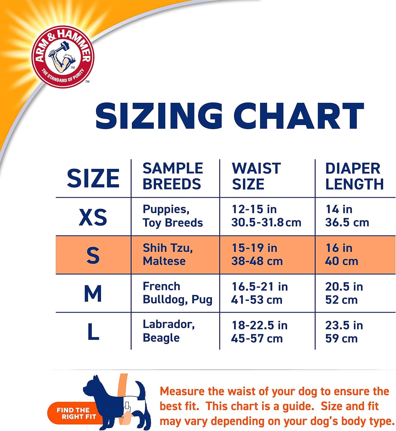 Arm & Hammer Female Dog Diapers, Size Small, 12 Count | Ultra-Absorbent, with Leak-Proof Protection