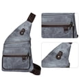 thumbnail image 2 of Bolso Pecho Antirrobo Bolso Bandolera Cuero PU Impermeable para Hombres Y Mujeres azul JShteea, 2 of 8