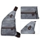 thumbnail image 2 of Bolso Pecho Antirrobo Bandolera Cuero PU Impermeable para Hombres Y Mujeres () Azul, 2 of 9