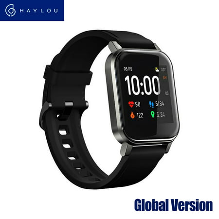 Haylou LS02 Smart Watch 2, 1.4inch LCD Screen Bluetooth 5.0 Fitness Bracelet, 12 Sports Modes IP68 Waterproof 20 Days Standby Black (Global Version)
