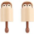 thumbnail image 1 of 2pcs Squirrel Shape Adhesive Hook for Children's Room Living Room Bedroom,Cute Cartoon Creative Home Decoration Wall Hooks(Brown), 1 of 4