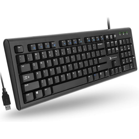 X9 Performance Wired Keyboard - USB Computer Keyboard Wired  Coated with Silver Zinc Zeolite - USB Keyboard for Laptop with 5FT Cable - Wired Computer Keyboard for PC | Chromebook price history on PriceWatchPro