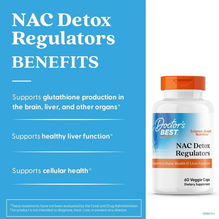 Doctor's Best NAC Detox Regulators with Seleno Excell, Non