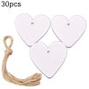 30Pcs Lovely Heart Wooden Hanging Pendants Ornaments Wedding Party Decor Eager 
