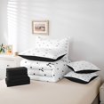 thumbnail image 6 of Manfei Cute Coquette Bowknot 7-Piece Twin Bedding,Black Coquette Bowtie Bedding Comforter Set,Black Reversible, 6 of 7