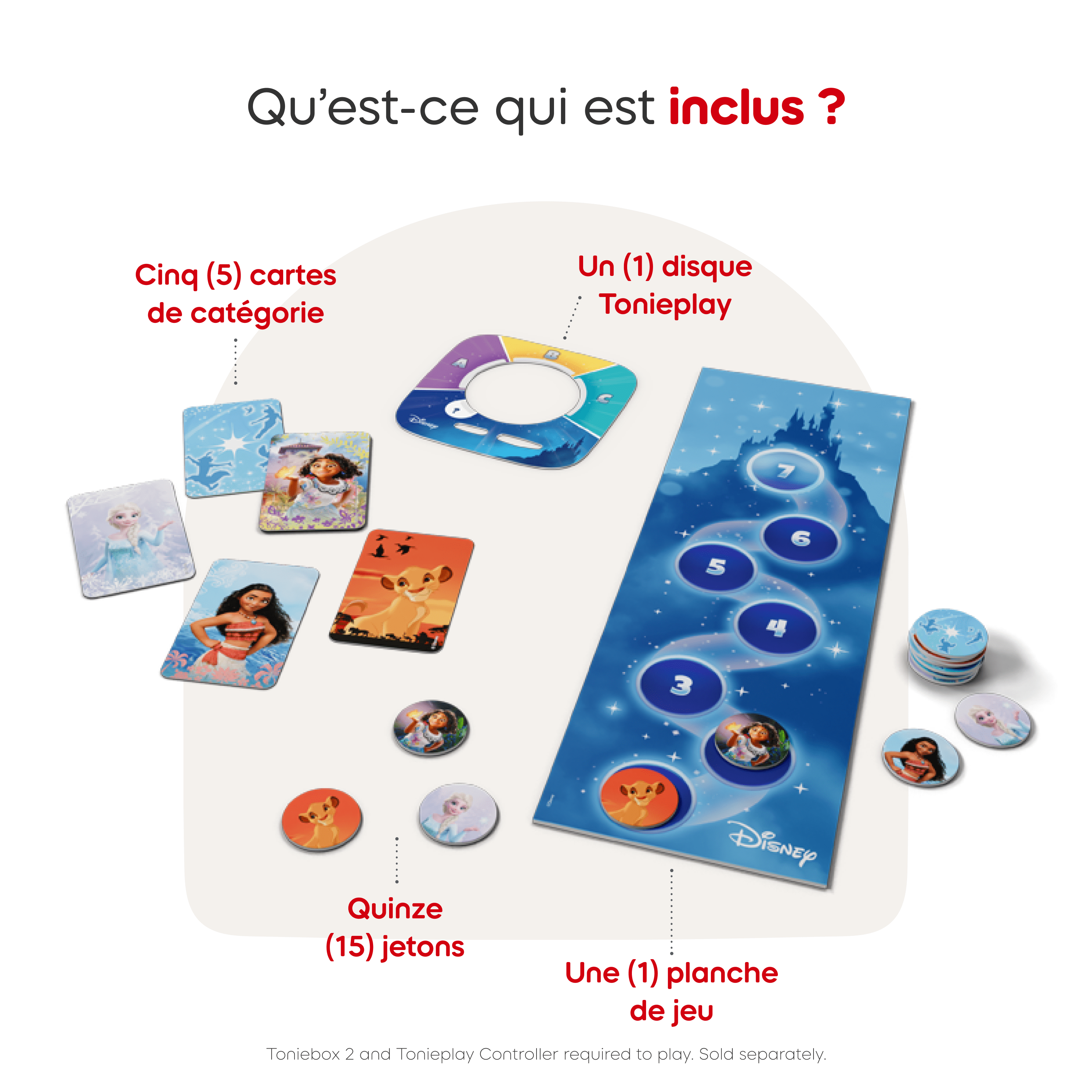 tonies Tonieplay: Disney Jeu-questionnaire du Royaume (Francais)