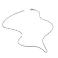 thumbnail image 1 of Collar de cadena de serpiente de plata de ley 925 Yashi simple 1 mm para regalo unisex, 1 of 5