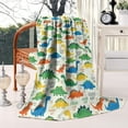 thumbnail image 2 of LightColor Cartoon Dinosaurs Pattern Blanket,Comfortable Soft Lamb Wool Throw Blanket,All Season,Warm Lightweight Blankets for Sofa Bed Couch Living Room Chair,40"x50", 2 of 4