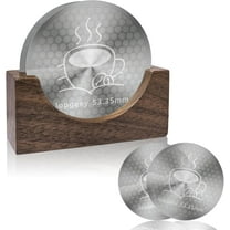 2 Pack 53.35mm Espresso Puck Screen with Stand, 0.9mm 150μm Ultra Thin, Compatible with Breville Barista 54mm Portafilter Basket, 304 Stainless Steel Espresso Machine Accessories