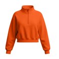 thumbnail image 5 of Splozh Girls Crewneck Sweatshirt Long Sleeve Shirt Girls Fashion Basic Fall Winter Solid Color Baby Sweatshirt,Orange,12-13 Years, 5 of 7