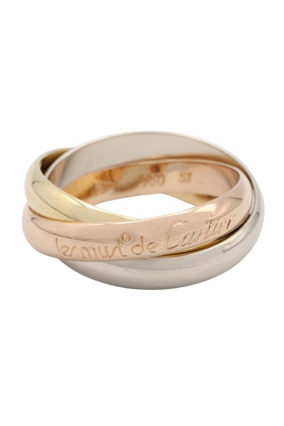 Pre-Owned Cartier Trinity Ring - Ring/Finger Jewelry 18K (Yellow Gold), 18KWG (White 18KPG...