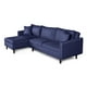 thumbnail image 3 of Sofá Cama Reversible de Lino Azul Beehive Memory Foam Modelo Analia Makora, 3 of 8