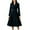Dark Blue, variant on Women's Winter Double-Breasted Trench Coat, Notch Lapel Tailored Waist A-Line Slim Fit Long Overcoat Trendy