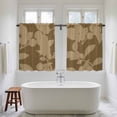 thumbnail image 4 of Brown Floral Silhouette Kitchen Curtain for Berdoom Living Room Cafe 45 Inch Length, Spring Farmhouse Vintage Flowers Tiers Curtains Light Filtering Drapes Window Treatment 2 Panels 52"Wx45"L, 4 of 8