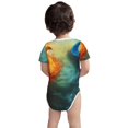 thumbnail image 2 of Rocae Red And Blue Fire Peacock for Baby Cotton Short-Sleeve Bodysuits for Unisex Onesies Bodysuit-18 Months, 2 of 7