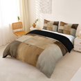 thumbnail image 3 of Homewish Vintage Checkered Duvet Cover Queen,Aesthetic Geometric Queen Bedding,Brown,Black Reversible,3-Piece,1 Duvet Cover and 2 Pillowcases, 3 of 6