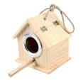 thumbnail image 1 of 1 piece wooden parrot breeding box, heatinsulated birdhouse for small birds, 1 of 5