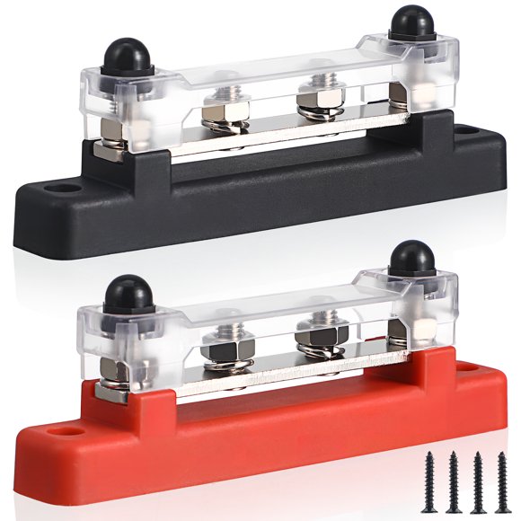 Shisuyan 2 Sets Bus Bar Battery Distribution Block Marine Bus Bar Battery Terminal Block Terminal Bus Bar