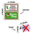 thumbnail image 3 of Lashicorn Grouch Poop Labels with Bags  100 Pack, 50 2x3.5 Tags & 50 3x3 Bags Green Stickers to Put Grouch Pills Chocolates in Christmas Holiday Gift Striped, 3 of 5
