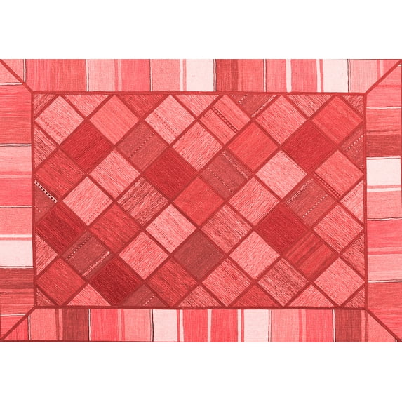 Ahgly Company Indoor Rectangle Southwestern Red Country Area Rugs, 2' x 4'