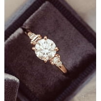vylahjewellery 2 Ct Brilliant Round Cut Moissanite - Cluster Ring - 18K Plated White Gold Ring - Wedding Anniversary Set - Proposal Diamond Ring