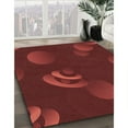thumbnail image 3 of Ahgly Company Machine Washable Indoor Round Transitional Maroon Red Area Rugs, 8' Round, 3 of 7