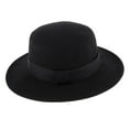 thumbnail image 5 of Segolike Vintage Fedora Hat Wide Brim Felt Hat Men Wedding Winter Trilby Hat Black, 5 of 8
